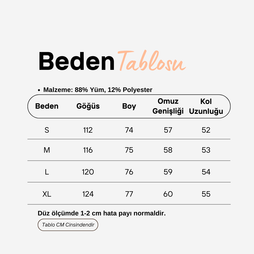 Beden Tablosu